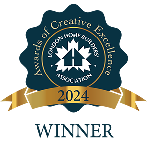 Winner, LHBA 2024 Award of Creative Excellence 2024 London Home Builders' Association Award of Creative Excellence winner badge
